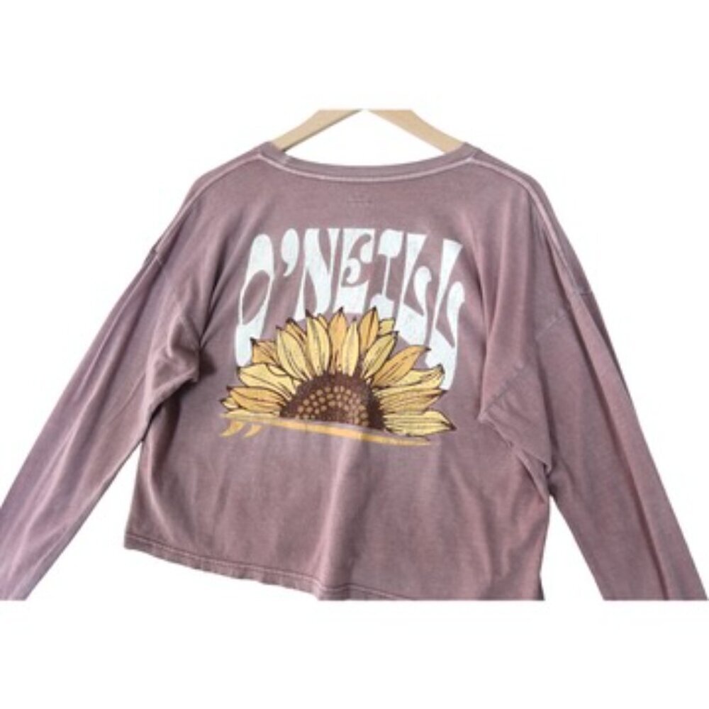 O’Neill Sunflower Crop Top XS Washed Out Oversized Surf Skate Beachy Coastal Boh